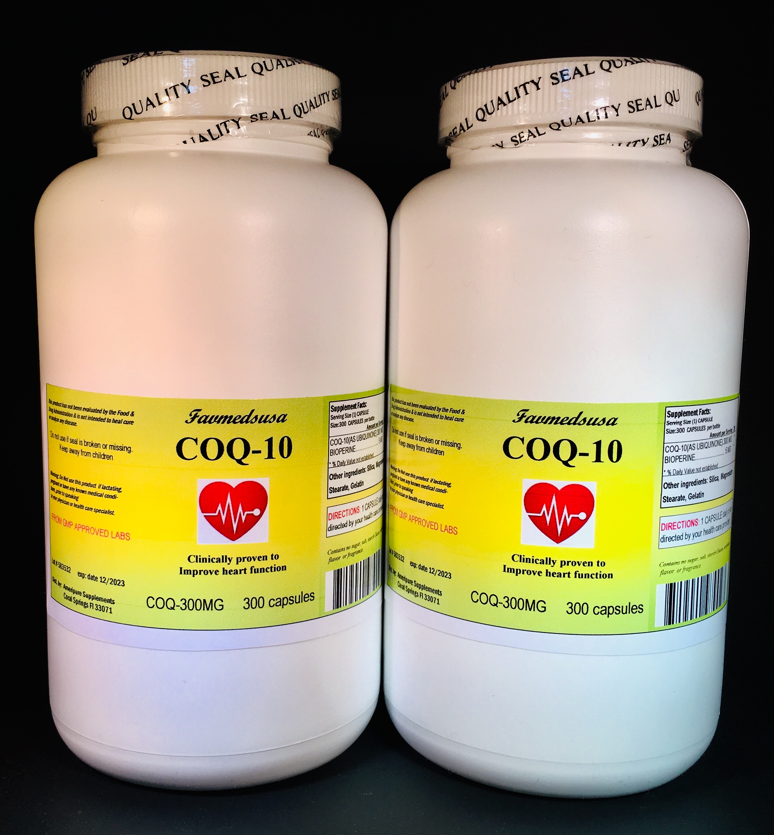 CoQ-10 300mg - 600 (2x300) capsules